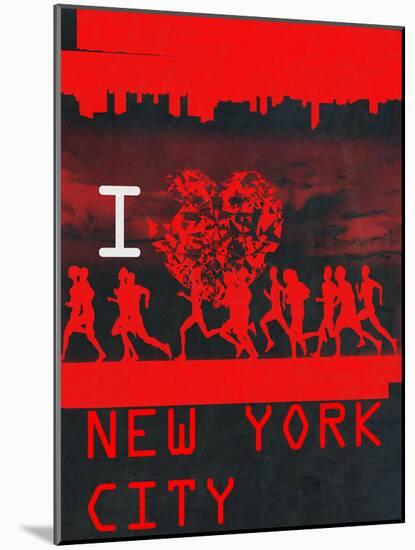 I Heart Running NYC-null-Mounted Poster