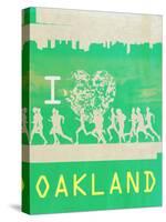 I Heart Running Oakland-null-Stretched Canvas