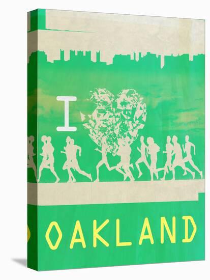 I Heart Running Oakland-null-Stretched Canvas