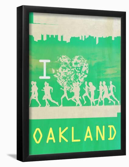 I Heart Running Oakland-null-Framed Poster