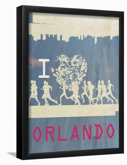 I Heart Running Orlando-null-Framed Poster