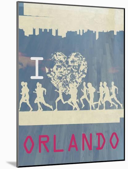 I Heart Running Orlando-null-Mounted Poster
