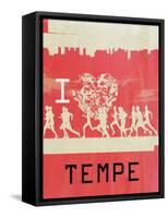 I Heart Running Tempe-null-Framed Stretched Canvas