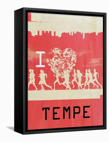 I Heart Running Tempe-null-Framed Stretched Canvas