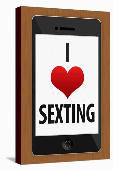 I Heart Sexting-null-Stretched Canvas