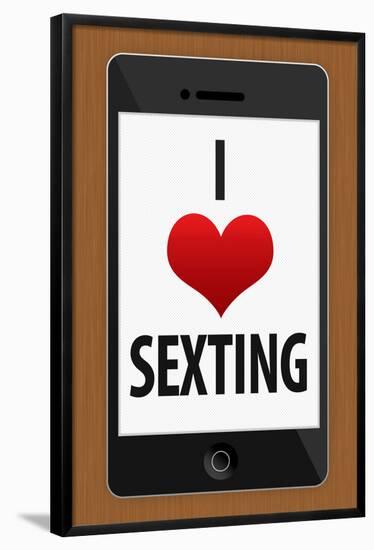 I Heart Sexting-null-Framed Poster