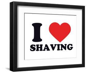 I Heart Shaving-null-Framed Giclee Print