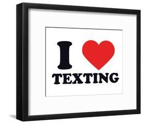 I Heart Texting-null-Framed Giclee Print