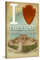 I Heart Tuzigoot National Monument, Arizona-Lantern Press-Stretched Canvas