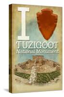 I Heart Tuzigoot National Monument, Arizona-Lantern Press-Stretched Canvas