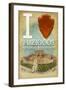 I Heart Tuzigoot National Monument, Arizona-Lantern Press-Framed Art Print