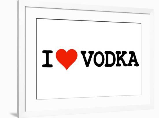 I Heart Vodka College Humor-null-Framed Art Print