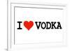 I Heart Vodka College Humor-null-Framed Art Print