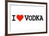 I Heart Vodka College Humor-null-Framed Art Print