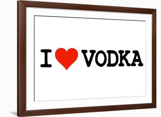 I Heart Vodka College Humor-null-Framed Art Print