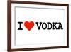 I Heart Vodka College Humor-null-Framed Art Print