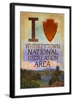 I Heart Whiskeytown National Recreation Area-Lantern Press-Framed Art Print