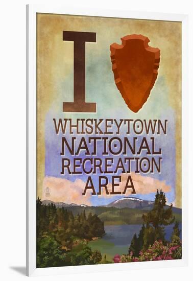 I Heart Whiskeytown National Recreation Area-Lantern Press-Framed Art Print