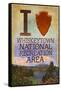 I Heart Whiskeytown National Recreation Area-Lantern Press-Framed Stretched Canvas