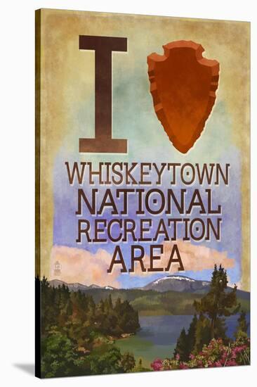 I Heart Whiskeytown National Recreation Area-Lantern Press-Stretched Canvas