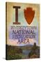 I Heart Whiskeytown National Recreation Area-Lantern Press-Stretched Canvas