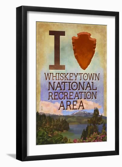 I Heart Whiskeytown National Recreation Area-Lantern Press-Framed Art Print