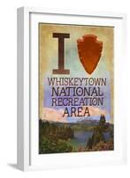 I Heart Whiskeytown National Recreation Area-Lantern Press-Framed Art Print