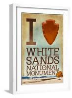 I Heart White Sands National Monument, New Mexico-Lantern Press-Framed Art Print