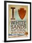 I Heart White Sands National Monument, New Mexico-Lantern Press-Framed Art Print