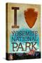 I Heart Yosemite National Park, California-Lantern Press-Stretched Canvas