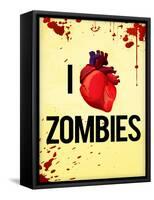 I Heart Zombies Art Poster Print-null-Framed Stretched Canvas