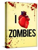 I Heart Zombies Art Poster Print-null-Stretched Canvas