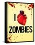 I Heart Zombies Art Poster Print-null-Framed Stretched Canvas