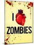 I Heart Zombies Art Poster Print-null-Mounted Poster