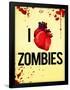 I Heart Zombies Art Poster Print-null-Framed Poster