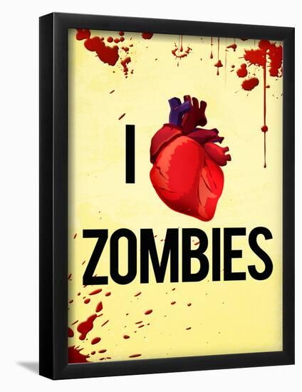 I Heart Zombies Art Poster Print-null-Framed Poster