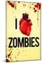 I Heart Zombies-null-Mounted Art Print