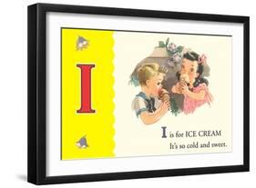 I is for Ice Cream-null-Framed Art Print