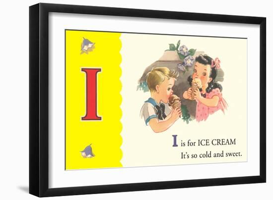 I is for Ice Cream-null-Framed Art Print