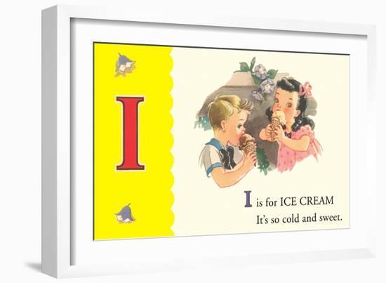 I is for Ice Cream-null-Framed Art Print