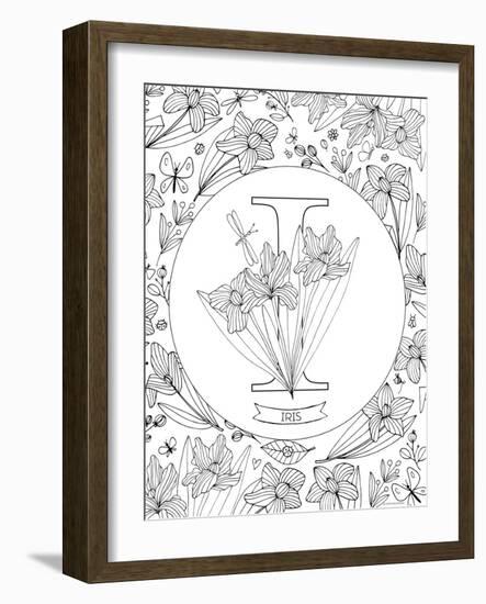 I is for Iris-Heather Rosas-Framed Art Print