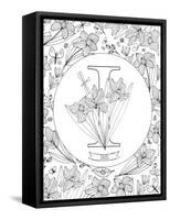 I is for Iris-Heather Rosas-Framed Stretched Canvas