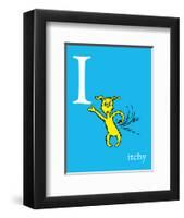 I is for Itchy (blue)-Theodor (Dr. Seuss) Geisel-Framed Art Print