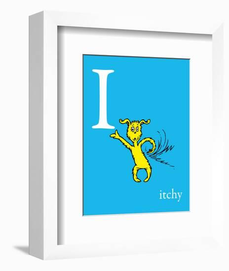 I is for Itchy (blue)-Theodor (Dr. Seuss) Geisel-Framed Art Print