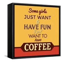 I Just Want to Have Coffee-Lorand Okos-Framed Stretched Canvas