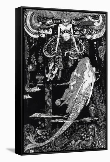 I Know What You Want' Said the Sea Witch-Harry Clarke-Framed Stretched Canvas