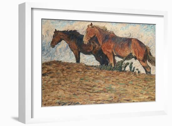 I Kvafvande blast, Motiv fran Oland , 1908-Nils Kreuger-Framed Giclee Print