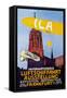 I.L.A., Airship, Balloon and Plane Fly over a Cathedral in Frankfort Wor-null-Framed Stretched Canvas