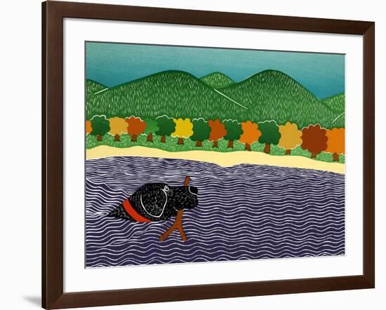 I Like Sticks Autumn 2-Stephen Huneck-Framed Giclee Print