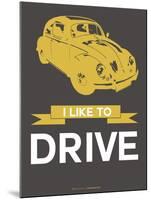 I Like to Drive Beetle 1-NaxArt-Mounted Art Print